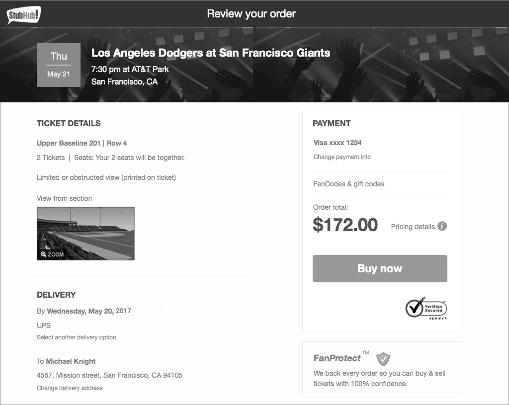 Checkout wireframes